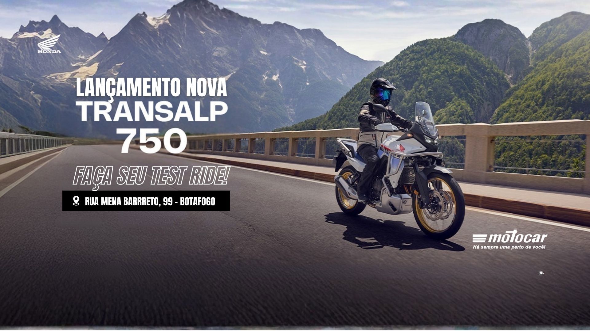 Banner lançamento nova transalp motocar dream