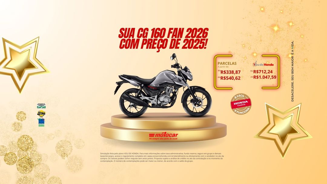 Banner motocar honda cb300f twister abs campanha consorcio black de elite com fundo preto